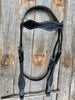 Rodeo Drive - Basketweave Black Browband Headstall / Bridle