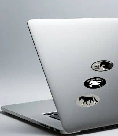 Horse Hollow Press - Horse Western Laptop Cell Phone & Helmet Sticker: Live/Slide