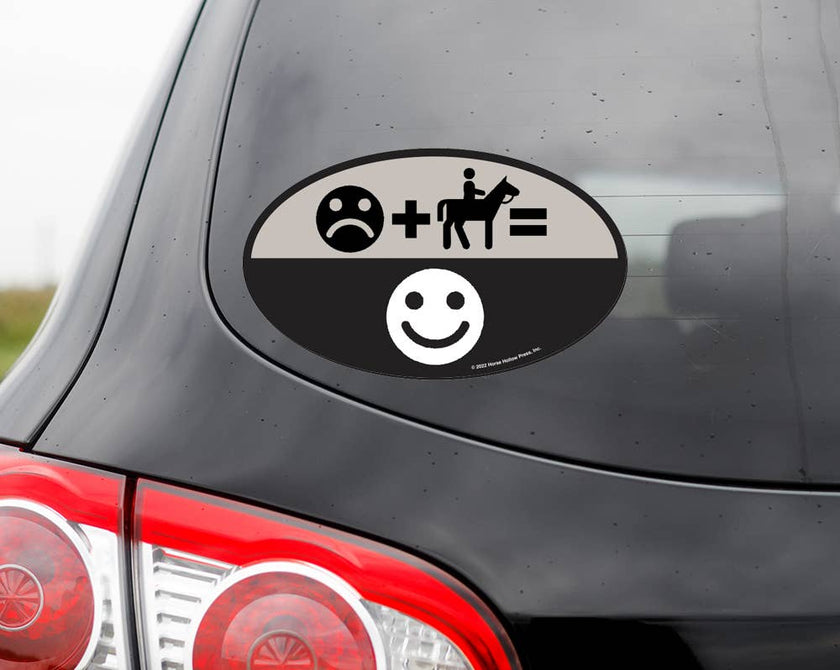 Horse Sticker: Frown + Ride = Smile