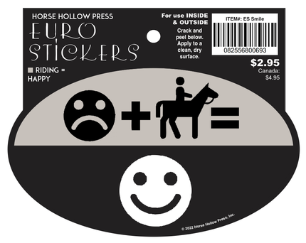 Horse Sticker: Frown + Ride = Smile