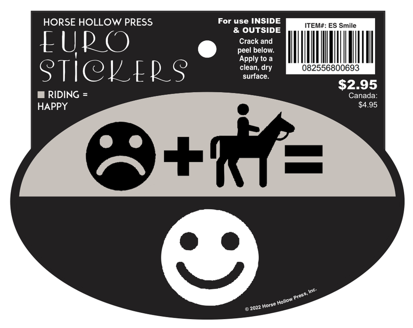 Horse Sticker: Frown + Ride = Smile