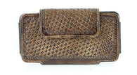 Basket Weave Horizontal Phone Case for Belt