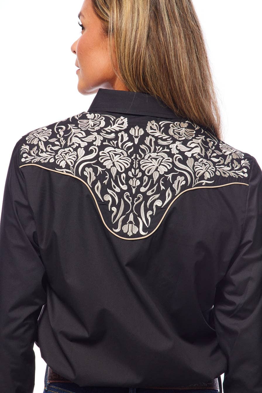 Rodeo Clothing - Women's Embroidered Western Inspired Long Sleeve Shirt