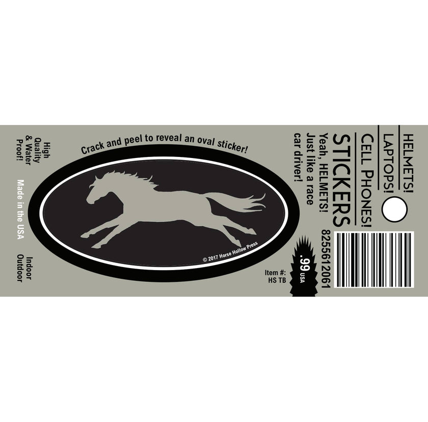 Horse Hollow Press - Horse Laptop, Cell Phone & Helmet Sticker: Thoroughbred