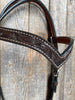 Rodeo Drive - Floral V Browband Dark Oil Headstall / Bridle