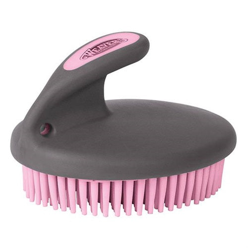 Weaver Palm Held Fine Curry Comb in gray and pink