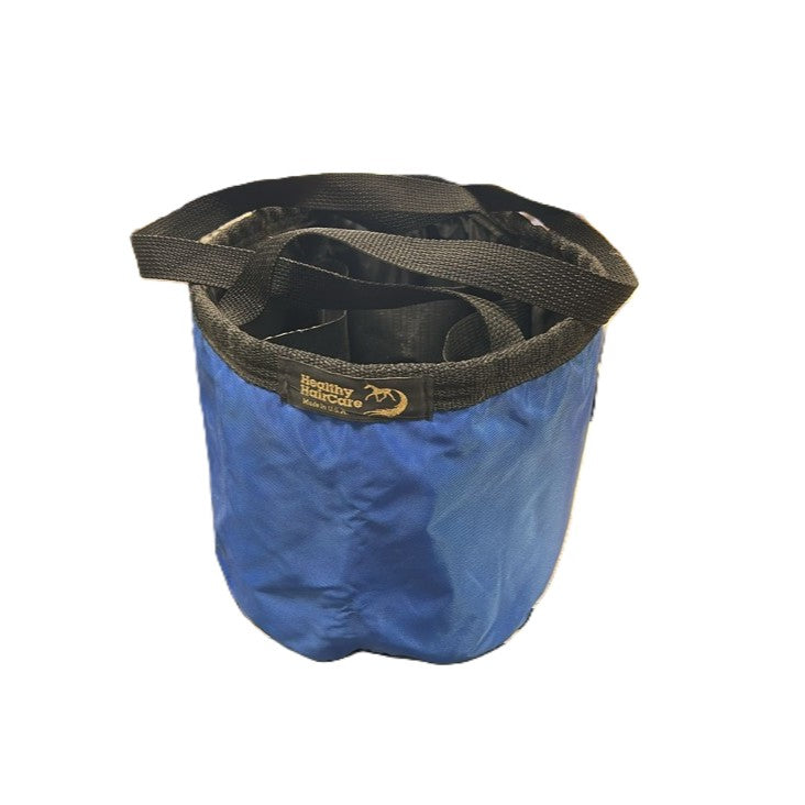 Healthy HairCare Grooming Bag showing brand on upper trim.