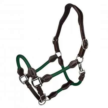 Oak Equestrian® OEQ® Leather Rope Halter in hunter