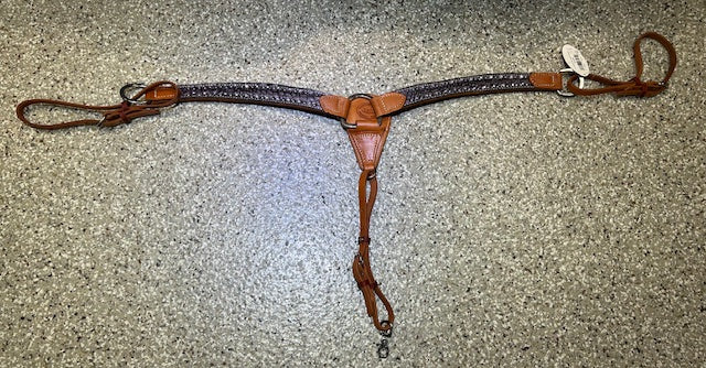 SIT Breast Collar Alligator w/ Crystals