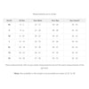 Table / Size guide for Kerrits boot cut Regular length tight.
