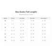 Table / Size Guide measurements for Tall length Kerrits boot cut tights.
