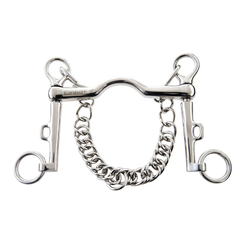 Korsteel Low Port Sliding Curb Cheek Bit