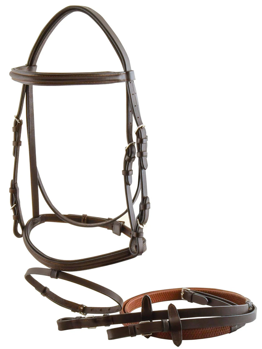 Loveson brown leather Horse Bridle with reins 