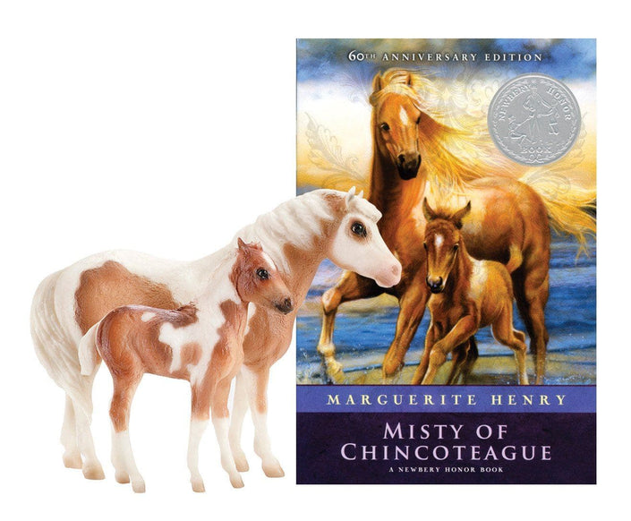 BREYER Misty and Stormy horses with Book