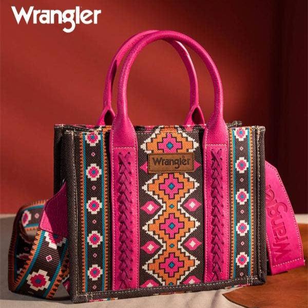 montana west wrangler aztec tote pink on display