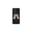Phone case with a cat illustration and 'My Happy Place' text on a black background