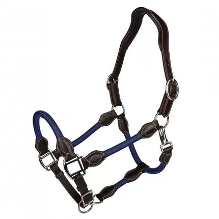 Oak Equestrian® OEQ® Leather Rope Halter in Navy 