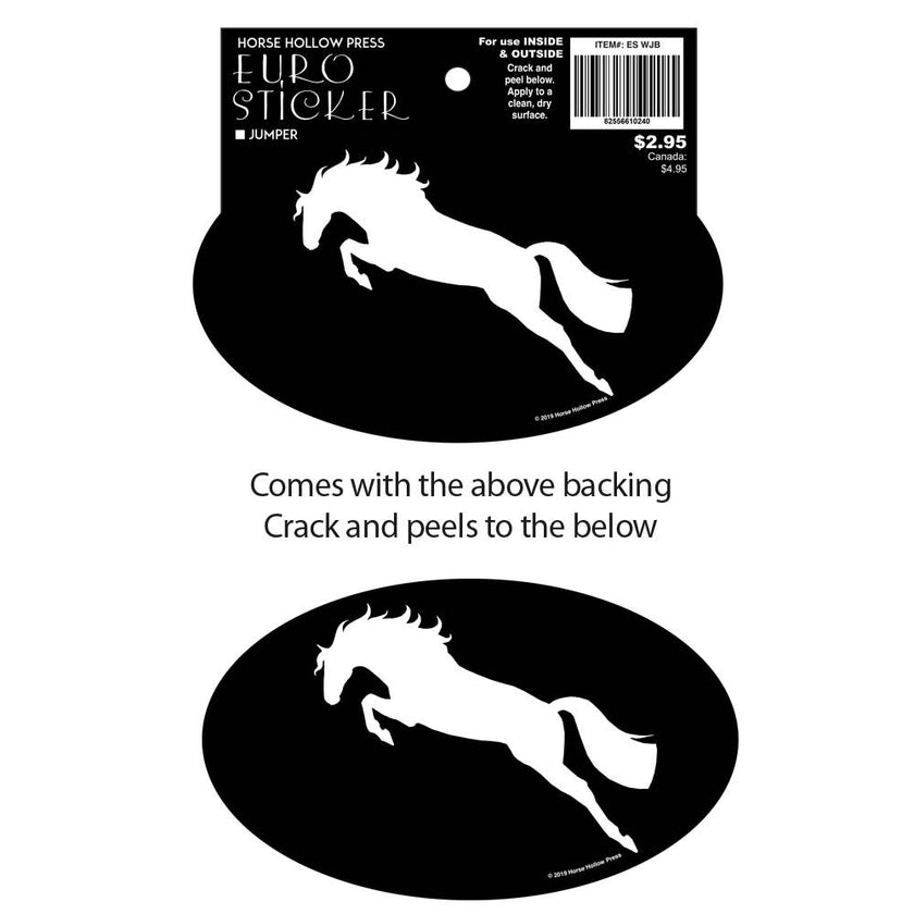 Horse Sticker: Jumper on Black