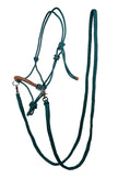 HKM Side Pull - Bitless Bridle/ Rope Halter With Reins & Crystal Beads