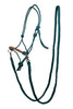 HKM Side Pull - Bitless Bridle/ Rope Halter With Reins & Crystal Beads