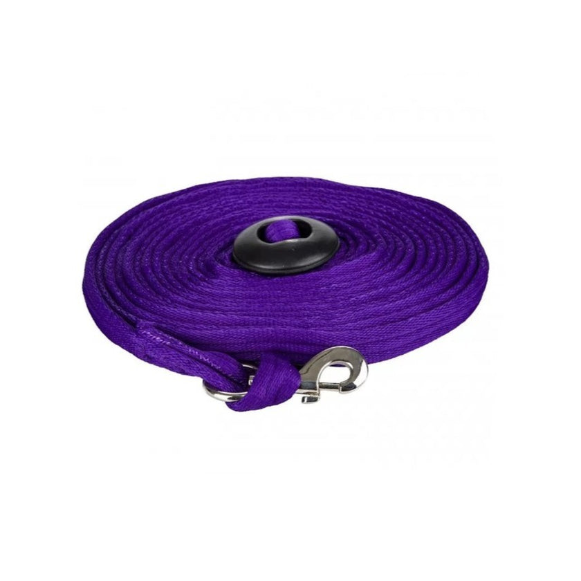 25' Cushion Web Lunge Line purple with snap hook