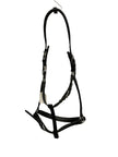 KHS-E Black Halter with Rhinestone Noseband XF