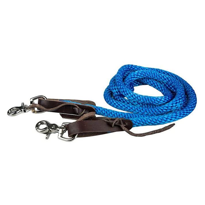 Tabelo® Round Poly Event Reins With Scissor Snaps in royal blue