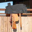 Black Western Saddle Cover on a saddle as example fit