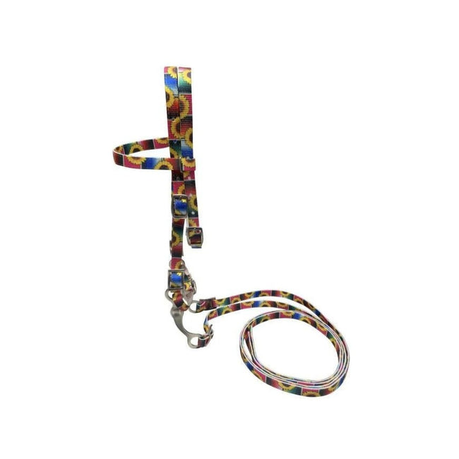 Showman Pony Nylon Bridle serape/sunflower pattern 