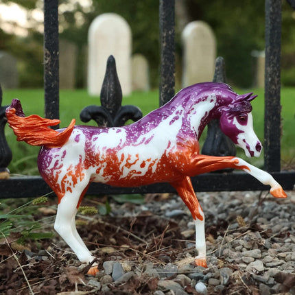 BREYER Spectre - Halloween Horse outside