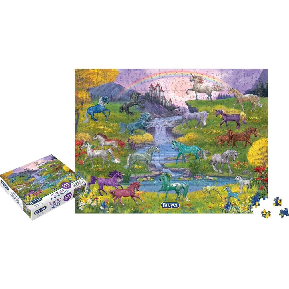 BREYER Unicorn Puzzle image and box