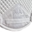 Shires ARMA Supafleece Fully Lined Shaped Pad white detail girth loop