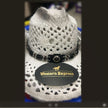WE Straw Western Hat - white and grey