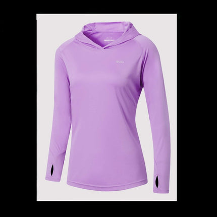 Women's UPF 50+ Sun Shirt Hoodie Purple