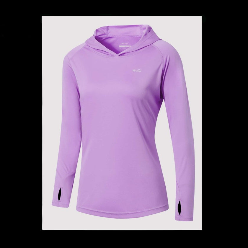 Women's UPF 50+ Sun Shirt Hoodie Purple