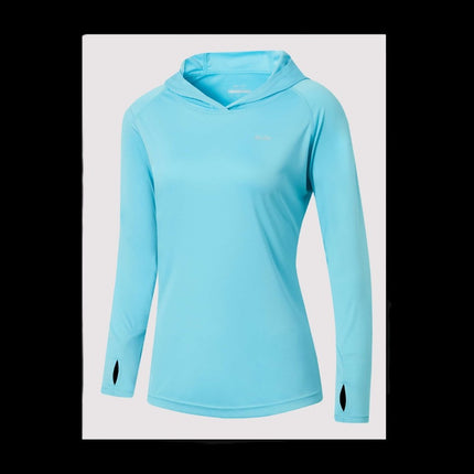 Women's UPF 50+ Sun Shirt Hoodie Blue