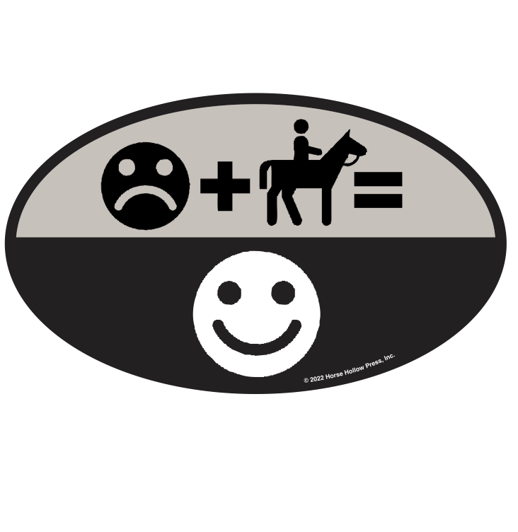 Horse Sticker: Frown + Ride = Smile