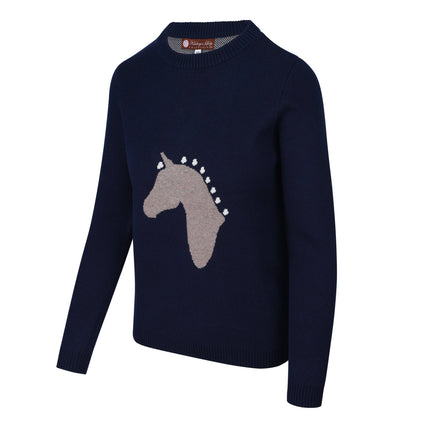 Kathryn Lily Equestrian - Sweater- Navy Horse