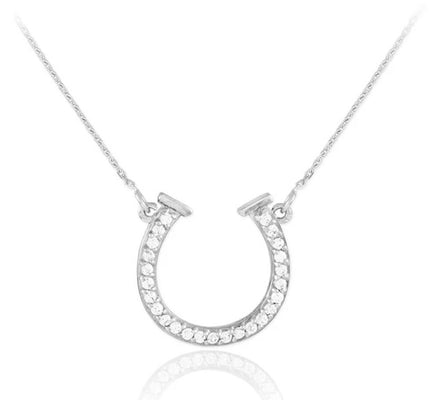 Equipage - Sterling Silver Horseshoe Equestrian Necklace