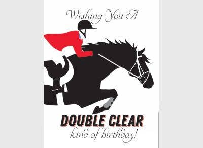 Horse Hollow Press - Horse Jumper Birthday Card: Wishing You a Double Clear Kind of Birthday!
