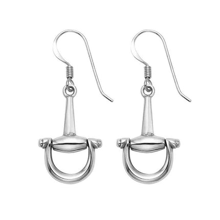 Equipage - Sterling Silver Equestrian Dee Ring Snaffle Bit Earrings