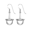 Equipage - Sterling Silver Equestrian Dee Ring Snaffle Bit Earrings