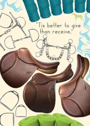 HHP Horse Funny Birthday Card: Tis Better to Give Than Receive!