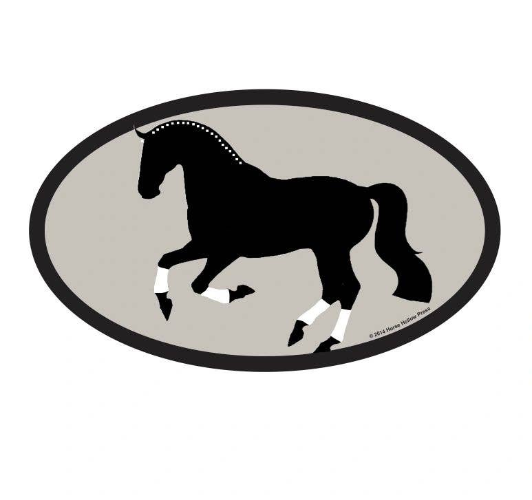 Horse Hollow Press - Oval Equestrian Horse Sticker: Dressage