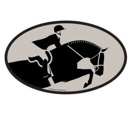 Horse Hollow Press - Oval Equestrian Horse Sticker: Rider
