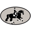 Horse Hollow Press - Oval Equestrian Horse Sticker: Piaffe 2