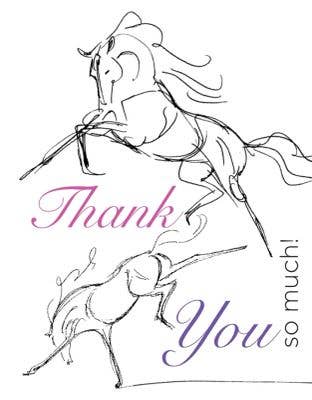 Horse Hollow Press - Horse Thank You Card: Sketchbook Horses!