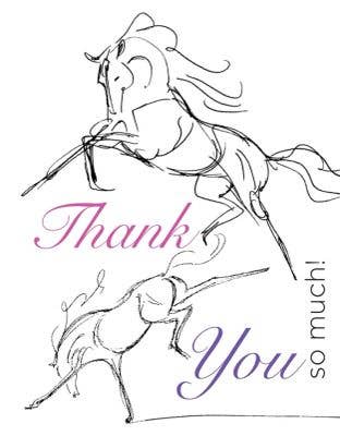 HHP Horse Thank You Card: Sketchbook Horses!