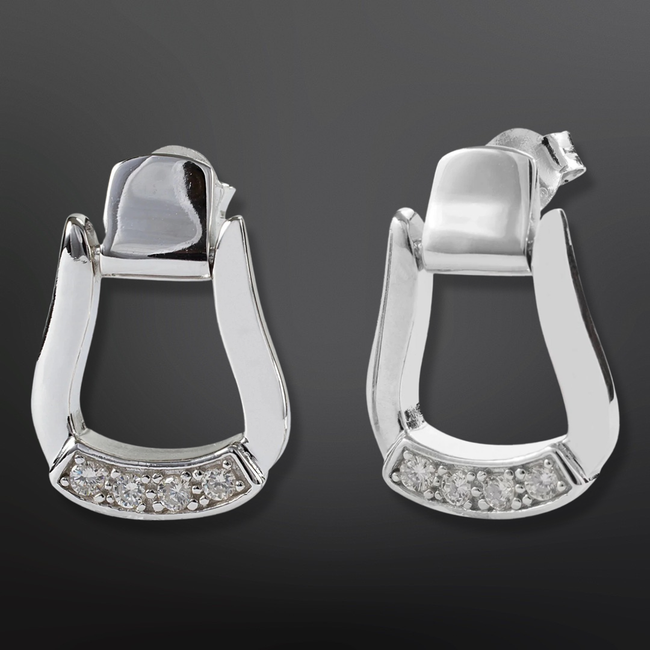 Sterling Silver Saddle Stirrup Earrings