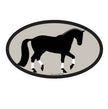 Horse Hollow Press - Oval Equestrian Horse Sticker: Passage Dressage